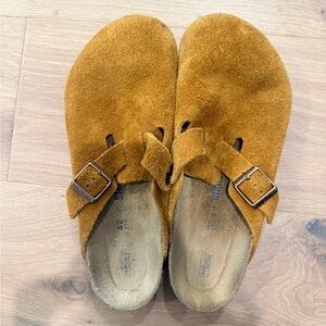 Birkenstock Brown Suede Slip-Ons